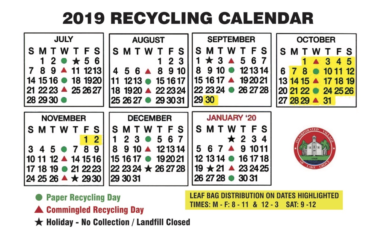 Important Note About Recycling | Village of Lake Grove